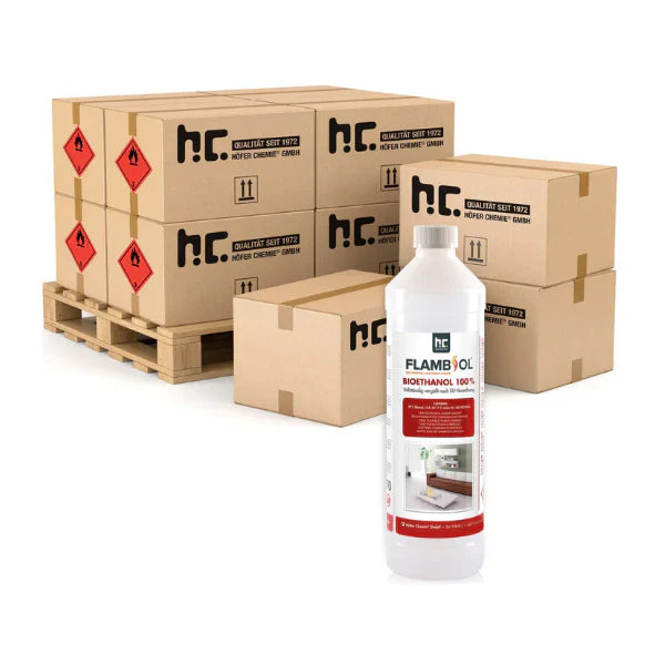 FLAMBIOL® Bioethanol 100 % hochrein – 540 × 1-L-Flaschen
