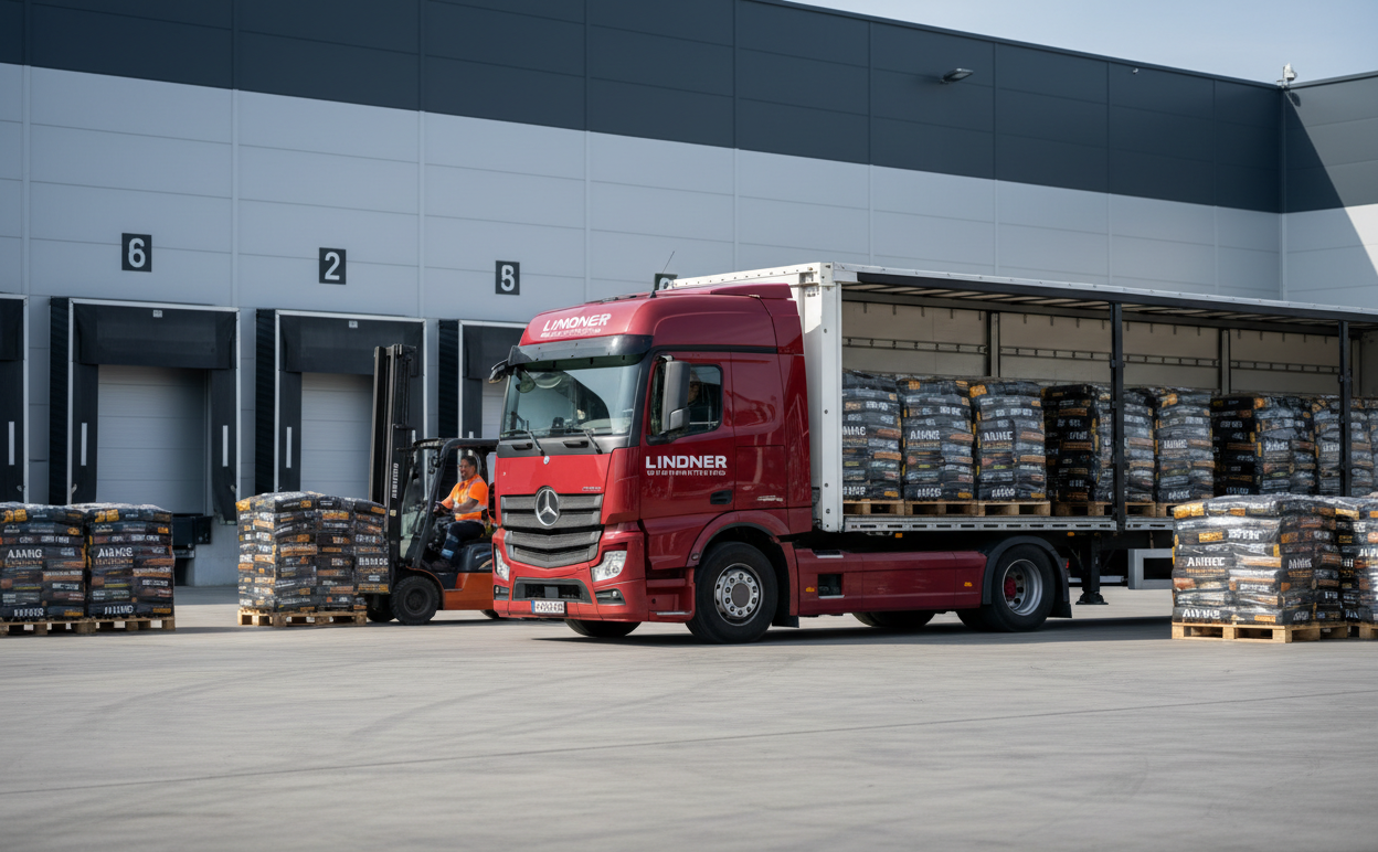 LINDNER UBERHITZUNG LKW sichert die Lieferung von: ANMAG Steinkohle Palette  Hartkohle für geeignete Feuerstätten. Bildformat 1200x200px